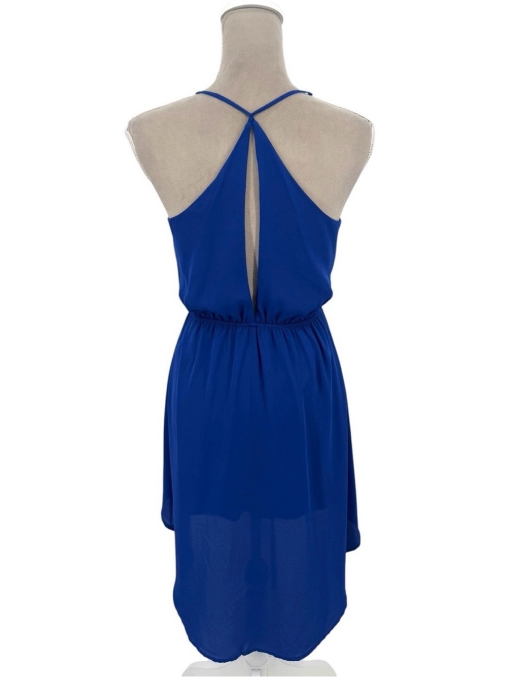 Needle & Thread Royal Blue High-Low Halter Dress - Picture 3 of 7